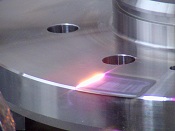 Laser heat treating bearing retainer